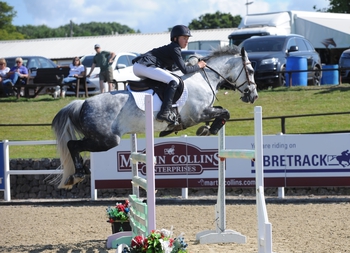 Seamus Taylor claims the final Blue Chip Pony Newcomers Second Round at the Welsh Home Pony at Wales and West Showground
